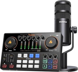 MAONO XLR Podcast Microphone, Cardioid Studio Dynamic Mic for Vocal Recording, Streaming, Voice-Over, Voice Isolation Technology, Metal Mic, Works for Audio Interface, Mixer, Sound Card