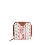 TEAL BY CHUMBAK Women's Mini Wallet | Small Wallet for Women | Women's Purse | Coin | Card | Red (Mercado Aztec)