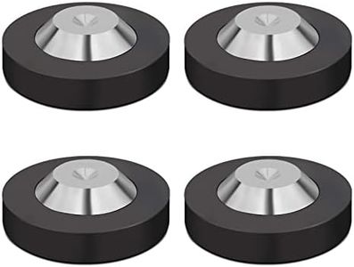 Monosaudio Speaker Spike Floor Protectors 39x13mm Speaker Isolation Feet Stainless Steel HiFi Audio Isolation Feet Replacement Feet Pads for HiFi Speaker/Audio/Amplifier/DAC/CD/Player (4Pcs Black)
