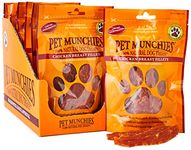 Pet Munchies Chicken Breast Fillets Dog Treats, Premium Dog Chews with Natural Real Meat, Low in Fat and Grain Free 100g (Pack of 8)