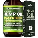 NL's Organic Hemp Oil Drops 500,000 Max Strength - Made & Grown in Canada - 30mL Natural CO2 Extracted for Sleep, Mood, Heart, Vegan, Omega 3, Joint Support