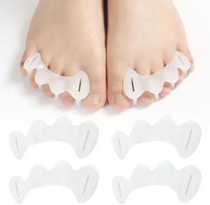 3 Pairs Toe Spacers Silicone Toe Separator to Correct Toes Women Men Toe Straighteners for Bent Toes Separators for Overlapping Toes (M)