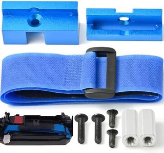 RcThjia Battery Holder Mount Hold Down Upgrade Part for 1/10 Tamiya TT02 TT02D TT02B TT02BR Aluminum Alloy Battery Holder with Strap RC Upgrade Replacement Parts