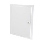 ECOPRO VENT 12" x 16" Lockable White Metal Access Panel. Service Shaft Door Panel with Key. Plumbing, Electricity, Heating, Alarm Wall Access Panel for Drywall. Bathroom Services Access Hole Cover.