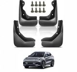 CARIZO Car Heavy Duty Cup Type Splash Mud Guards | OE Type Front and Rear Mud Flaps | Pack of 4 | Compatible with BYD ATTO 3 (2023-24)