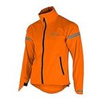 SIKMA MENS CYCLING WATERPROOF JACKETS RUNNING TOPS HOODED JACKET WINDPROOF OUTDOOR CASUAL JACKET (ORANGE, l)