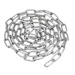 sourcing map Stainless Steel 304 Hardened Proof Coil Chain 1m Length 1.5mm Thickness Zinc Plated