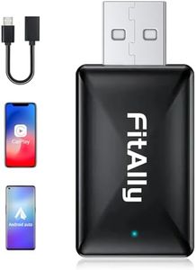 2 in 1 Wireless CarPlay & Android Auto Adapter, Plug & Plug Auto Connect No Delay, Converts Wired to Wireless for Factory Wired Cars from 2016+, Compatible for iPhone & Android Phone, USB-C to A Cable