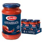 Barilla Arrabbiata Pasta Sauce with 100% Italian tomatoes, chilli and no added preservatives, Pack of 6 x 400g