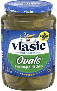 Vlasic Ovals Hamburger Dill Pickle Chips, Keto Friendly, 24 FL OZ