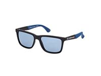 BMW MOTORSPORT Men's Casual Sunglasses, Matte Black/Blue, 54mm