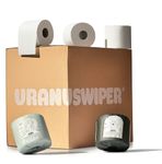 Uranus Wiper Toilet Rolls Bulk Buy, 48 Rolls, 360 Sheets, Soft, Quilted Bamboo Toilet Paper, Chemical-Free, Plastic-Free Packaging, Made with Solar and Biomass Energy for Sustainaibility