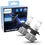 Philips Ultinon Pro3021 LED Car Headlight Bulb (H4), cool white light of 6.000K, set of 2