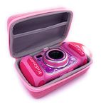 Xcivi Hard Carrying EVA Case for VTech Kidizoom Camera for Kids - Compatible with VTech KidiZoom Duo Selfie Cam, Twist Connect, Duo 5.0, Duo Dx, Pix and More (Pink)