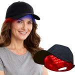 Wearable Red Therapy Products, Red Light Therapy Cap for Hair Growth, LLLT Device for Men & Women with 660nm Red, 850nm Infrared & 450nm Blue Light, Hair Loss Treatment Cap for Home Use–Portable, Comfortable & Easy to Wear