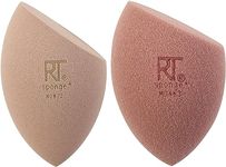 Real Techniques New Nudes Real Reveal Sponge Duo, Makeup Blending Sponges For Foundation, For Dewy Or Matte Makeup, Offers Light, Medium, Or Full Coverage, Latex-Free Foam, 2 Piece Set