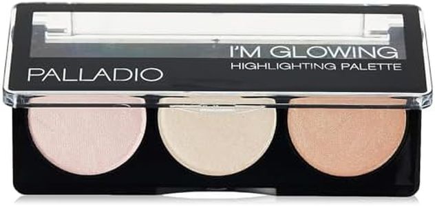 Palladio I'm Glowing Illuminating Highlighting Palette, Glow Bronzer Powder Makeup Set, High Pigmented Shimmery Colors