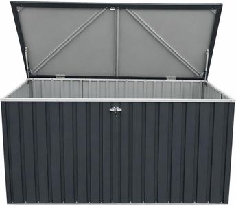 Duramax Metal Cushion Box 1450L – Outdoor Deck Storage, Anthracite & Off-White