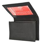 Marshal® RFID Blocking Mens Leather Expandable Business Card Case Wallet