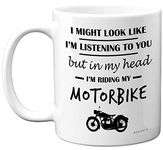 Stuff4 Motorbike Gifts for Men - in My Head I'm Riding My Motorbike Mug - Funny Motor Bike Gifts, Motorcycle Gifts, Biker Gifts for Men, 11oz Ceramic Dishwasher Safe Premium Mugs Novelty Cup