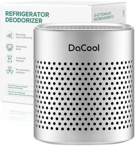 Refrigerator Deodorizer Odor Eliminator for Fridge Lasts for 10 Years Fridge Deodorizer Travel Size Odor Smell Remover for Car, More Effective Than Baking Soda Bamboo Charcoal Air Purifying Bag,Silver
