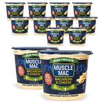 Quality Pasta Muscle Mac Microwave Cup, Aged White Cheddar 3.6 Oz 12 Count