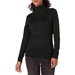 Amazon Essentials Women's Standard Lightweight Turtleneck Sweater, Black, X-Small