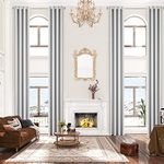 Blackout Extra Long Curtain 14ft Length with Grommet,Thermal Insulated High Ceiling Curtain for Living Room,2 Story House,Great Room (Pale Gray,1 Panel,52 x 168 Inch)