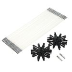 SURIEEN 20 FT Dryer Vent Cleaning Brush Kit, Dryer Vent Cleaner, Duct Cleaning Tools with 15 Reinforced Nylon Rods, 2 Brush Heads, Drill Attachment for Dryer Pipe Cleaning