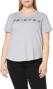 FRIENDS Women's Titles T-Shirt, Grey Heather, 6