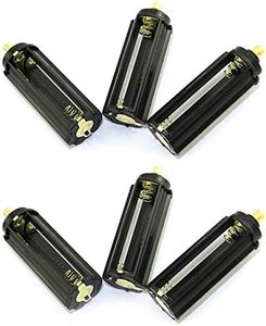 DGZZI 6pcs Black Cylindrical Battery Holder Battery Storage Case for 3 x 1.5V AAA Batteries Flashlight Torch