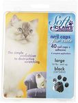 Soft Claws Feline Cat Nail Caps Take-Home Kit, Large, Black