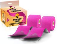 Sparthos Tape Kinesiology Tape (Pack of 2) - Incredible Support for Athletic Sports and Recovery - Free Kinesio Taping Guide! - Wrap Neck Body Pain Skin Strips Rock Medical - Uncut (2X Wild Pink)