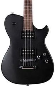 Cort 6 String Solid-Body Electric Guitar, Right, Satin Black, Full (MBM1SBLK)