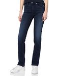 7 For All Mankind Women's Straight Jeans, Blue (Dark Blue Uf), W25/L32 (Size: 25)