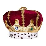 Boland 36106 - Majesty Hat, Multicoloured, Crown for Adults, King, Duke, Plush Hat, Carnival, Carnival, Mardi Gras, Theme Party