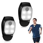 2pcs Running Lights for Runners, Clip on Flashlight USB Rechargeable Emergency Walking Lights at Night for Safety Hands Free Led Work Lights for Warning Flashing Camping Hiking Dog