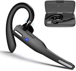 FYKEY Bluetooth Headset for Mobile Phone, Hands Free Bluetooth Earpiece Wireless V5.1 with Charging Case, Single Ear Bluetooth Earphones with Microphone Noise Canceling for Business Office