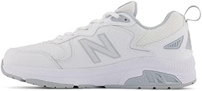 New Balance Women's 857 V3 Casual Comfort Cross Trainer, White/Cyclone, 8
