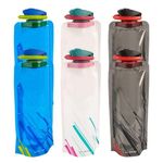 ylisen Collapsible Water Bottles for Travel – 6 Pack 24oz Foldable Water Bottle with Leakproof Lid, Food-Grade Silicone Portable Reusable BPA-Free Water Bottle for Hiking,Sports,Camping,Biking
