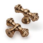 Asidrama 10 Pack Champagne Bronze Kitchen Cabinet Knobs Brushed Brass Dresser Knobs Drawer Knobs Gold Cabinet Hardware Zinc Knobs for Dresser Drawers