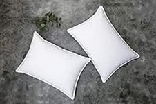 SNUG&COZY Grey Goose Feather Down Pillows for Sleeping(2 Pack)- Standard Size(20IN×26IN), Duck Feather Filling, 100% Cotton Cover, 100% Down Proof, Machine Wash, White