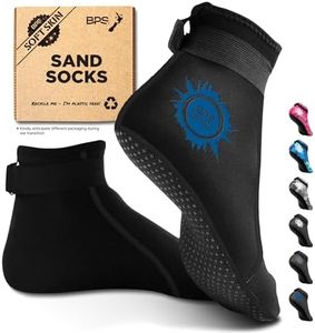 BPS Soft Skin Neoprene Water Socks (Low Cut, Black with Snorkel Blue Logo, XL)