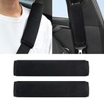 2Pcs Car Seat Belt Pads HADEEONG Shoulder Seatbelt Pads Cover Safety Belt Strap Shoulder Pad for Car Backpacks Laptop Camera Golf Bags(Black)