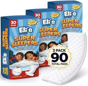 Eli with Love Baby Diaper Booster Pads - 90 Pads - Overnight Leak Protection - Absorbent Diaper Inserts for Extra Dryness, Liners for Babies & Toddlers, Fits All Diapers, Reduce Night Changes - 3 Pack