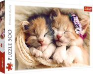 Trefl 916 37271 Schlafende Katzen EA 500 Teile, Premium Quality, für Erwachsene und Kinder ab 10 Jahren 500pcs Sleeping Kittens, Multicolor