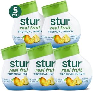 Stur Liquid Water Enhancer | Tropical Punch | Naturally Sweetened | High in Vitamin C & Antioxidants | Sugar Free | Zero Calories | Keto | Vegan | 5 Bottles, Makes 120 Drinks