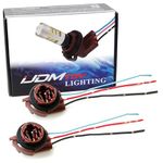 iJDMTOY (2) 3156 3157 Pre-Wired Harness Sockets For Repair, Replacement, Install LED Bulbs Compatible With Turn Signal Lights, DRL Lamps or Brake/Tail Lights