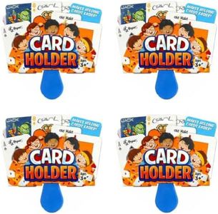 Regal Games 4 Pack Card Holders for Playing Cards - Kids Card Holder with Plastic Paddles - Ideal for Family Fun Game Night and Travel (Ages 3+)