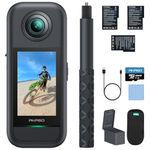 AKASO 360 Action Camera Creator Combo - 5.7K 72MP 360° Touch Screen Camera with Invisible Selfie Stick, 180 Min Battery Life, AI Tracking, Weatherproof, Stabilization with 128GB microSDXC Card